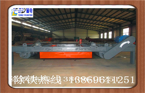 自卸式電磁除鐵器，福建超強(qiáng)干式自卸式電磁除鐵器_福建超強(qiáng)干式自卸式電磁除鐵器廠家配件_型號及工作視頻