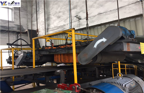 電磁自卸式除鐵器，陜西電磁自卸式除鐵器型號_陜西電磁自卸式除鐵器型號保養(yǎng)廠家配件_型號及工作視頻 